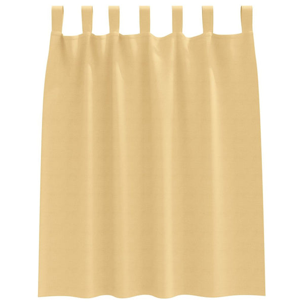 Pimentävä verho renkailla 2 kpl Beige 140 x 140 cm Polyesteri