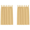 Pimentävä verho renkailla 2 kpl Beige 175 x 140 cm Polyesteri