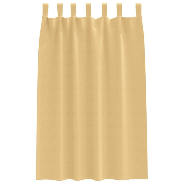Pimentävä verho renkailla 2 kpl Beige 175 x 140 cm Polyesteri