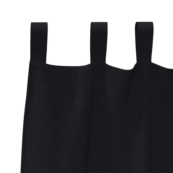 Pimentävä verho renkailla 2 kpl Musta 175 x 140 cm Polyesteri