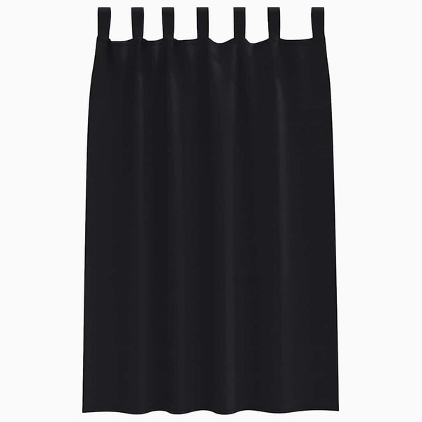 Pimentävä verho renkailla 2 kpl Musta 175 x 140 cm Polyesteri