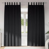 Pimentävä verho renkailla 2 kpl Musta 245 x 140 cm Polyesteri