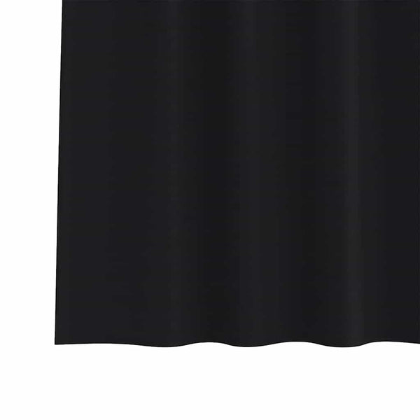Pimentävä verho renkailla 2 kpl Musta 260 x 140 cm Polyesteri