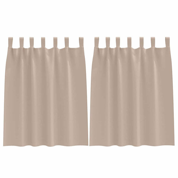 Pimentävä verho renkailla 2 kpl Taupe 140 x 140 cm Polyesteri