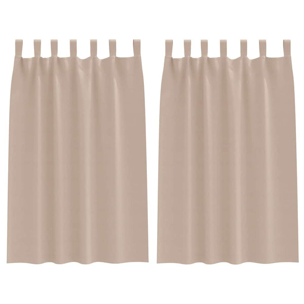 Pimentävä verho renkailla 2 kpl Taupe 175 x 140 cm Polyesteri