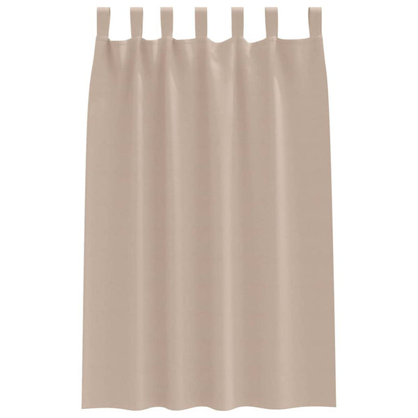 Pimentävä verho renkailla 2 kpl Taupe 175 x 140 cm Polyesteri