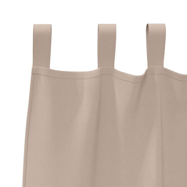 Pimentävä verho renkailla 2 kpl Taupe 225 x 140 cm Polyesteri