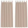 Pimentävä verho renkailla 2 kpl Taupe 260 x 140 cm Polyesteri