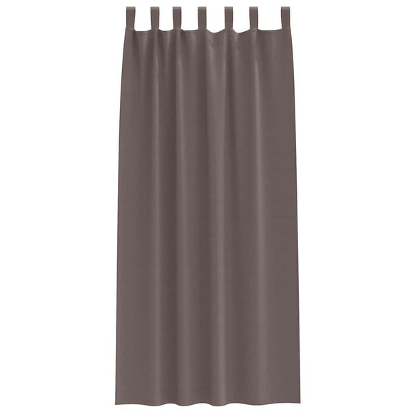 Pimentävä verho renkailla 2 kpl Tumma ruskea 225 x 140 cm