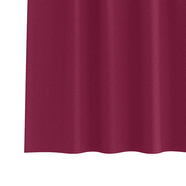 Pimentävä verho renkailla 2 kpl Viininpunainen 260 x 140 cm