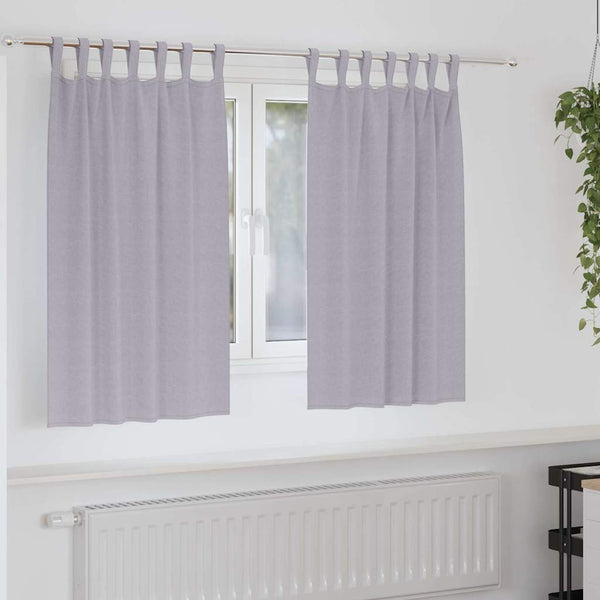Pimentävä verho renkailla 2 kpl Metalli harmaa 140 x 140 cm