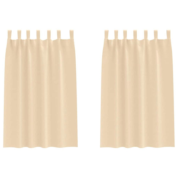 Pimentävä verho renkailla 2 kpl Kerma 175 x 140 cm Polyesteri