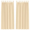 Pimentävä verho renkailla 2 kpl Kerma 245 x 140 cm Polyesteri