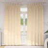 Pimentävä verho renkailla 2 kpl Kerma 260 x 140 cm Polyesteri
