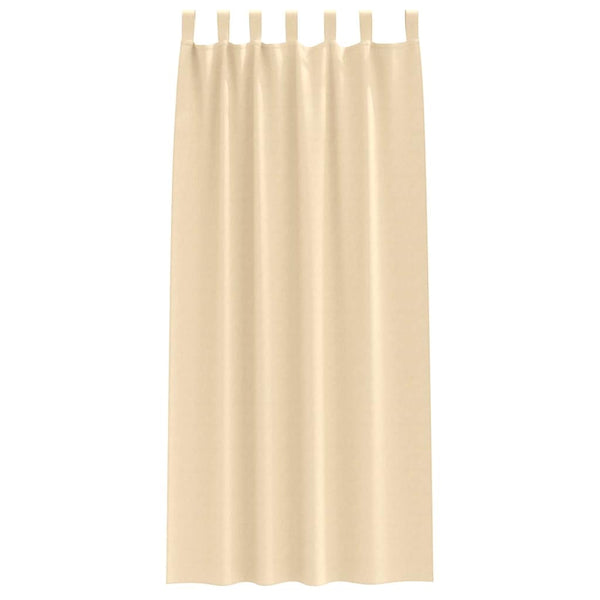 Pimentävä verho renkailla 2 kpl Kerma 260 x 140 cm Polyesteri