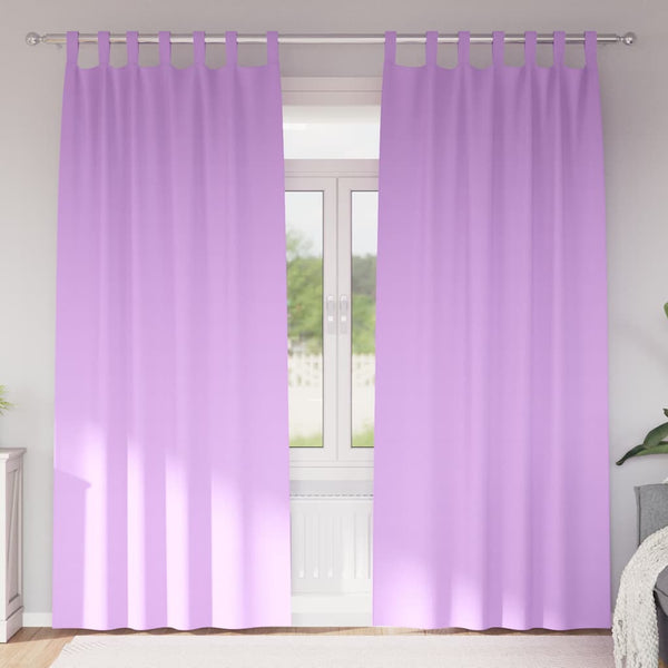Pimentävä verho renkailla 2 kpl Violetti 260 x 140 cm
