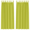 Pimentävä verho renkailla 2 kpl Vihreä 245 x 140 cm Polyesteri