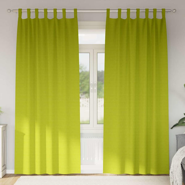 Pimentävä verho renkailla 2 kpl Vihreä 260 x 140 cm Polyesteri