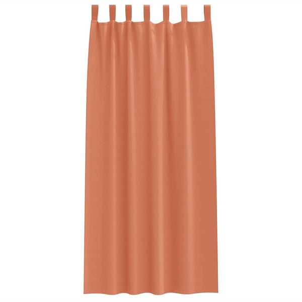 Pimentävä verho renkailla 2 kpl Terrakotta 225 x 140 cm