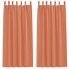 Pimentävä verho renkailla 2 kpl Terrakotta 260 x 140 cm