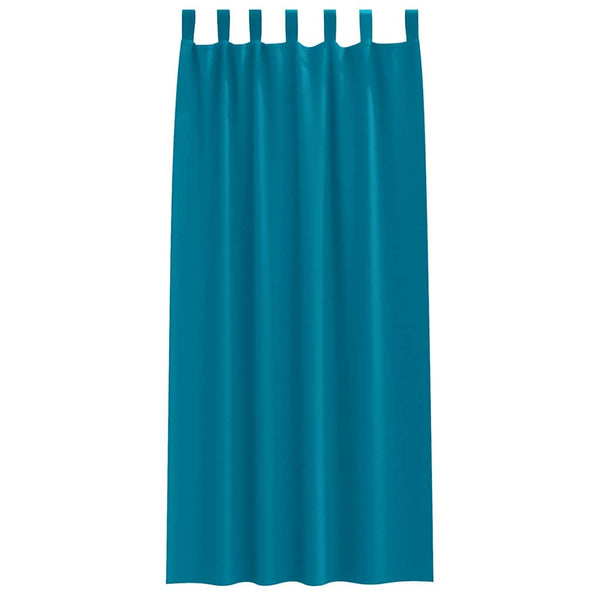 Pimentävä verho renkailla 2 kpl Turkoosi 225 x 140 cm