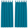 Pimentävä verho renkailla 2 kpl Turkoosi 245 x 140 cm