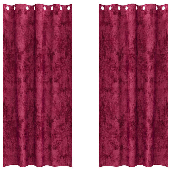 Samettiverhot 2 kpl Viininpunainen 245 x 140 cm Sametti
