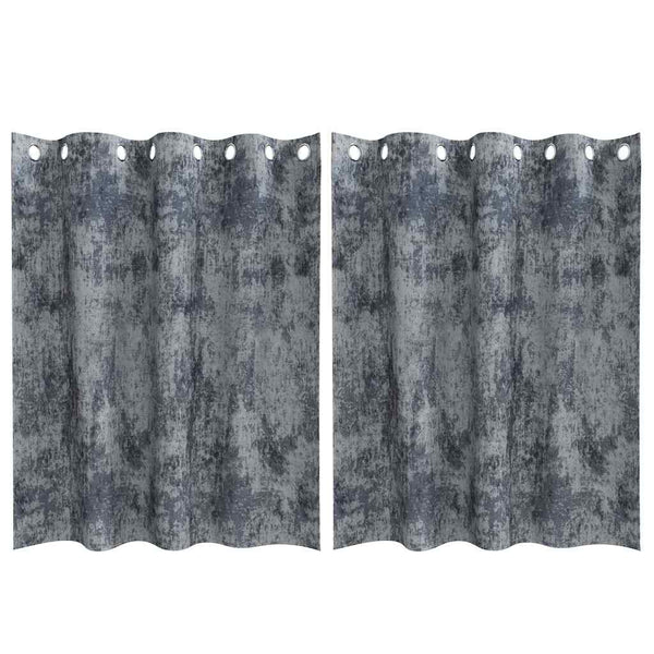 Samettiverhot 2 kpl Harmaa hopea 140 x 140 cm Sametti
