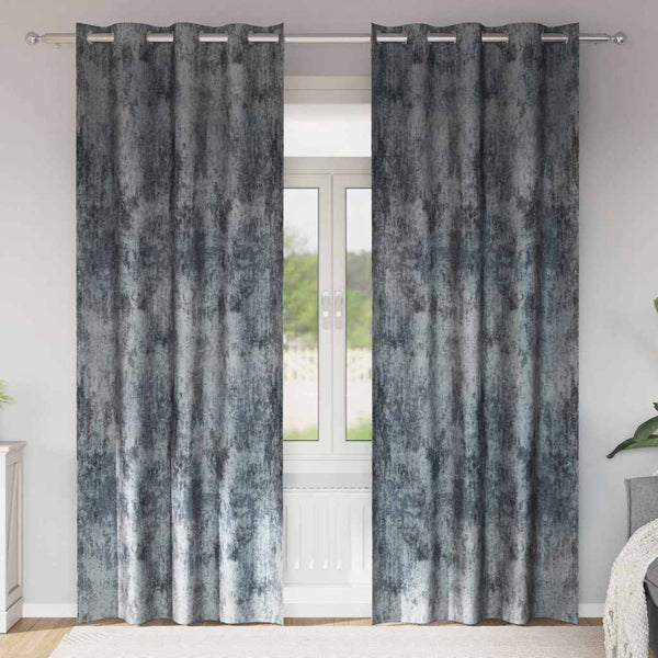 Samettiverhot 2 kpl Harmaa hopea 260 x 140 cm Sametti