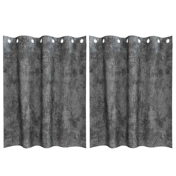 Samettiverhot 2 kpl Harmaa 140 x 140 cm Sametti