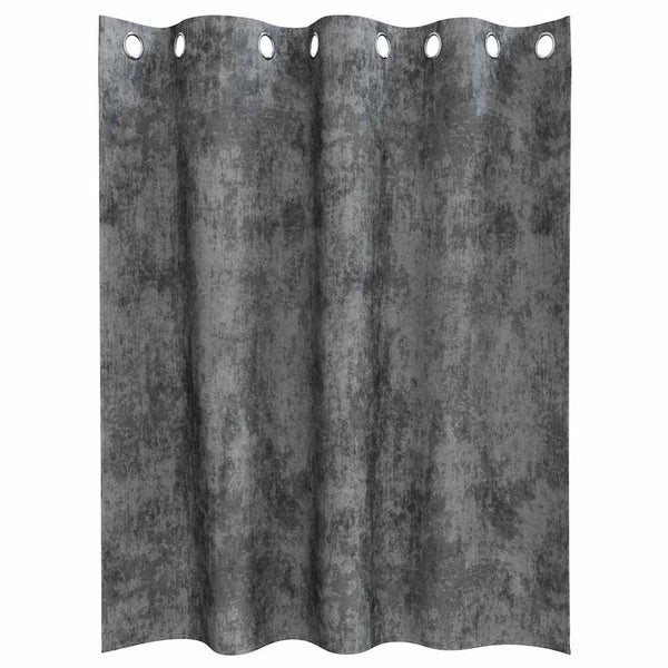 Samettiverhot 2 kpl Harmaa 140 x 140 cm Sametti
