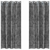 Samettiverhot 2 kpl Harmaa 245 x 140 cm Sametti