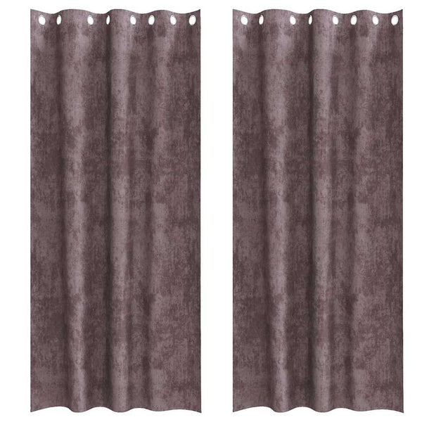 Samettiverhot 2 kpl Ruskea 225 x 140 cm Sametti