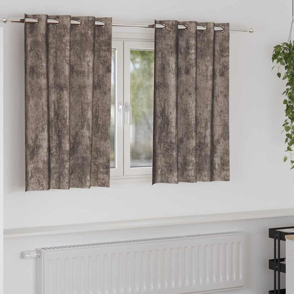 Samettiverhot 2 kpl Cappuccino 140 x 140 cm Sametti