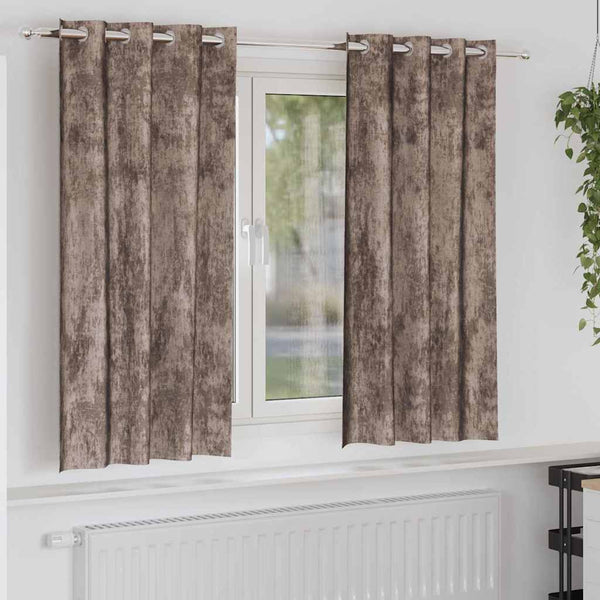Samettiverhot 2 kpl Cappuccino 175 x 140 cm Sametti