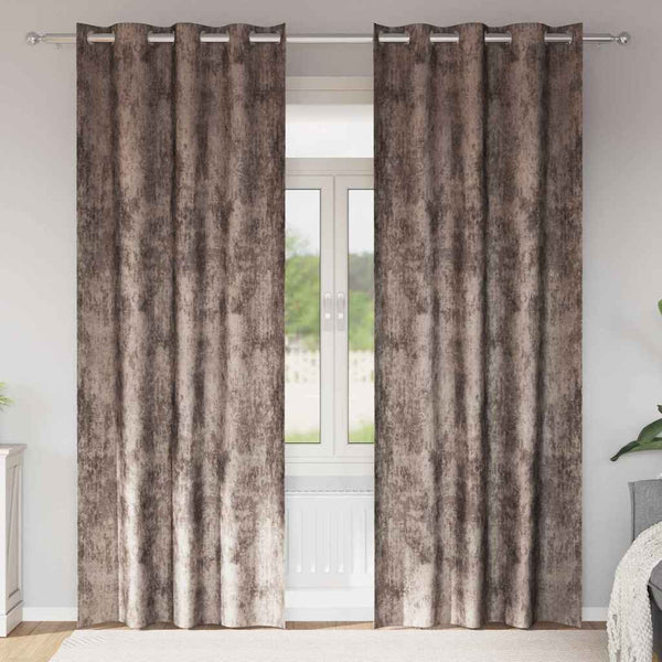 Samettiverhot 2 kpl Cappuccino 225 x 140 cm Sametti