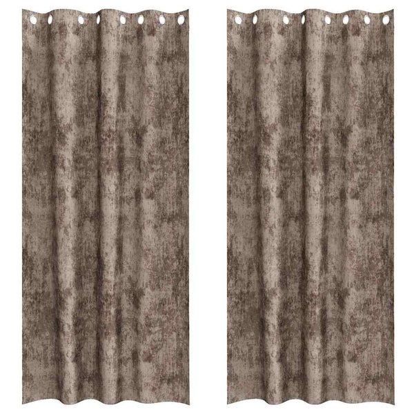 Samettiverhot 2 kpl Cappuccino 260 x 140 cm Sametti