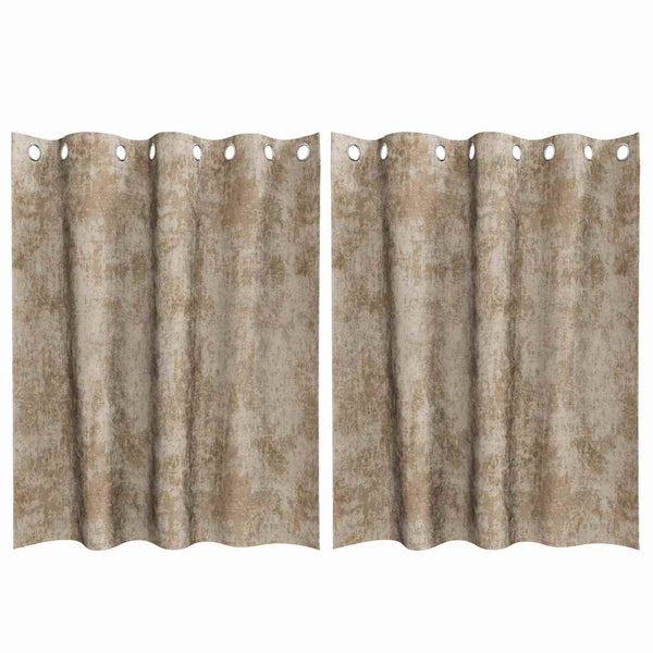 Samettiverhot 2 kpl Samppanja 140 x 140 cm Sametti