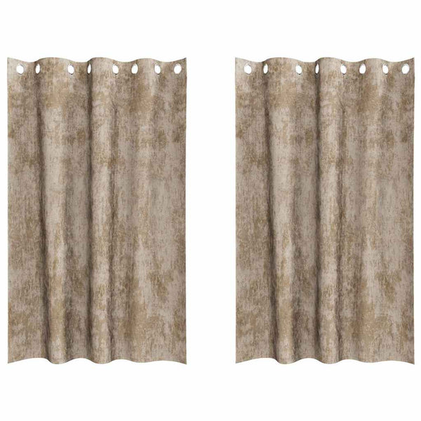 Samettiverhot 2 kpl Samppanja 175 x 140 cm Sametti