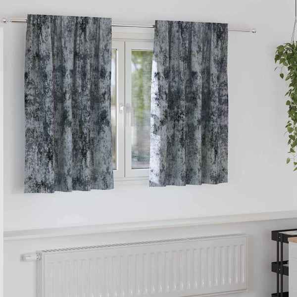 Samettiverhot 2 kpl Harmaa hopea 140 x 140 cm Sametti