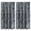 Samettiverhot 2 kpl Harmaa hopea 140 x 140 cm Sametti