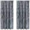 Samettiverhot 2 kpl Harmaa hopea 175 x 140 cm Sametti