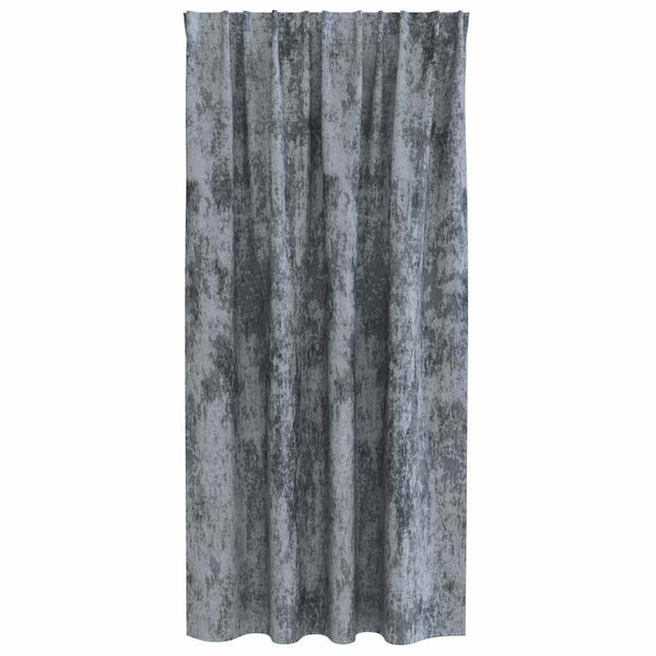 Samettiverhot 2 kpl Harmaa hopea 175 x 140 cm Sametti