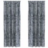Samettiverhot 2 kpl Harmaa hopea 260 x 140 cm Sametti