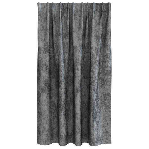 Samettiverhot 2 kpl Harmaa 140 x 140 cm Sametti