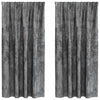 Samettiverhot 2 kpl Harmaa 175 x 140 cm Sametti