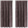Samettiverhot 2 kpl Ruskea 175 x 140 cm Sametti