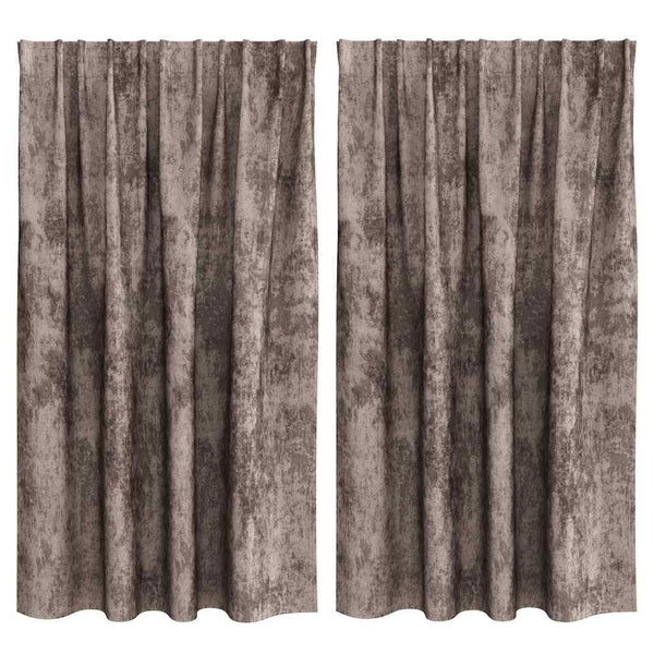 Samettiverhot 2 kpl Cappuccino 140 x 140 cm Sametti