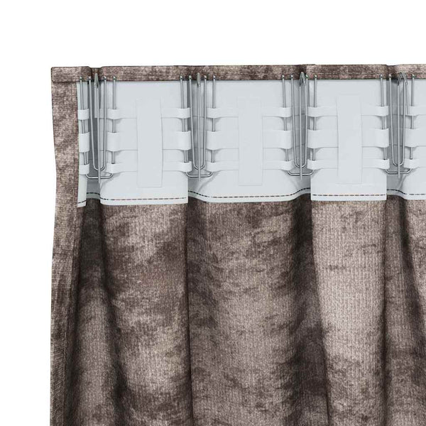 Samettiverhot 2 kpl Cappuccino 245 x 140 cm Sametti