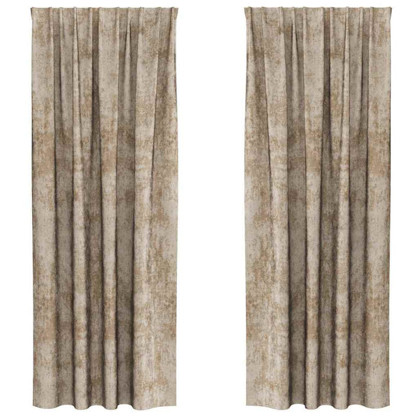 Samettiverhot 2 kpl Samppanja 245 x 140 cm Sametti